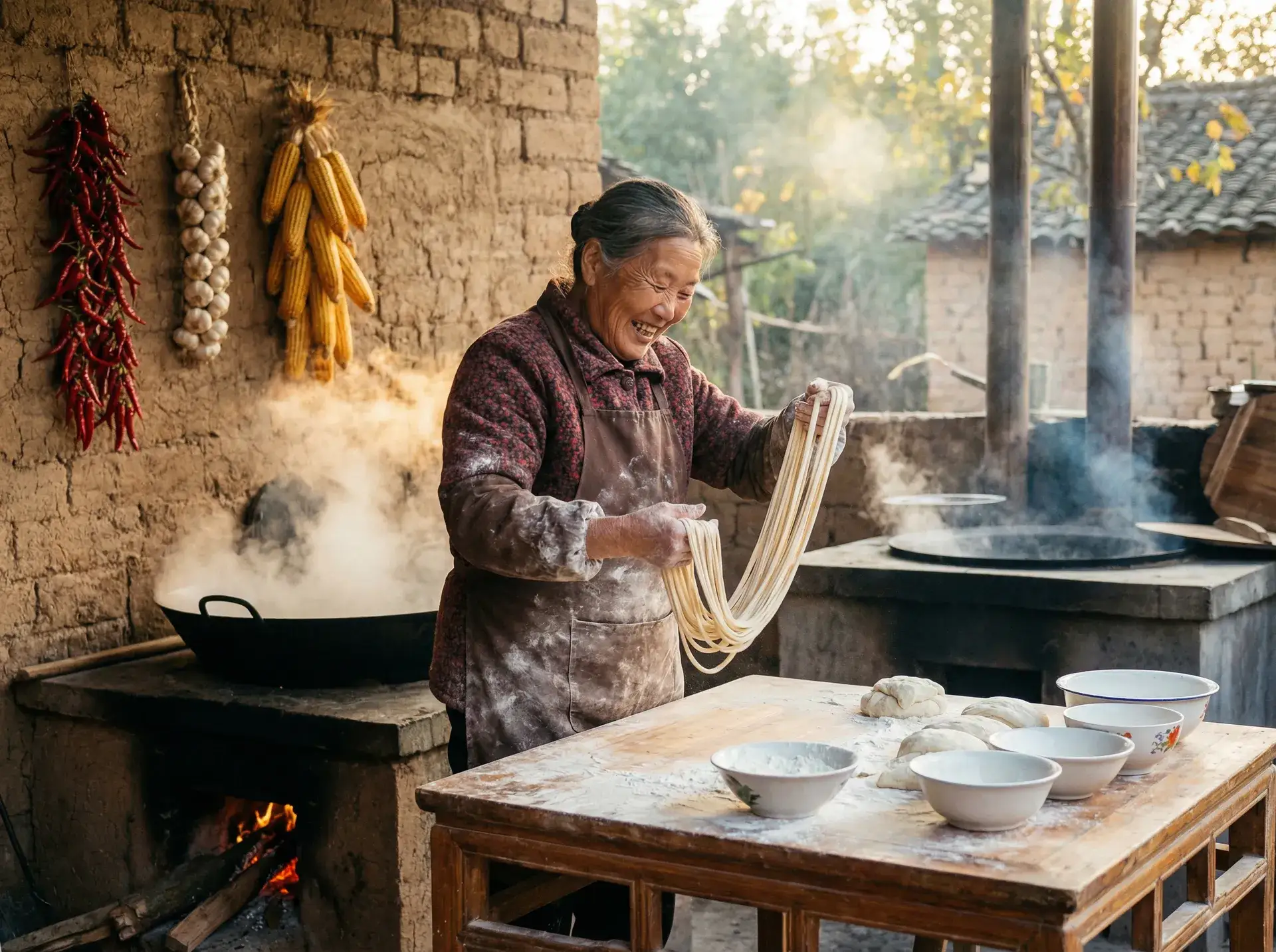 农家大嫂手擀面 - 上原麻衣 乡村美食